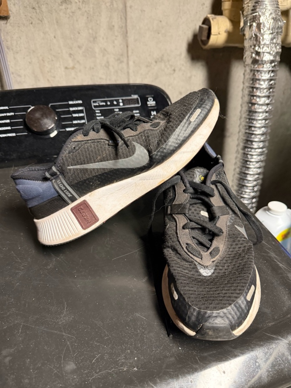 Nike Black, Gray and Tan Mesh Training Sneakers